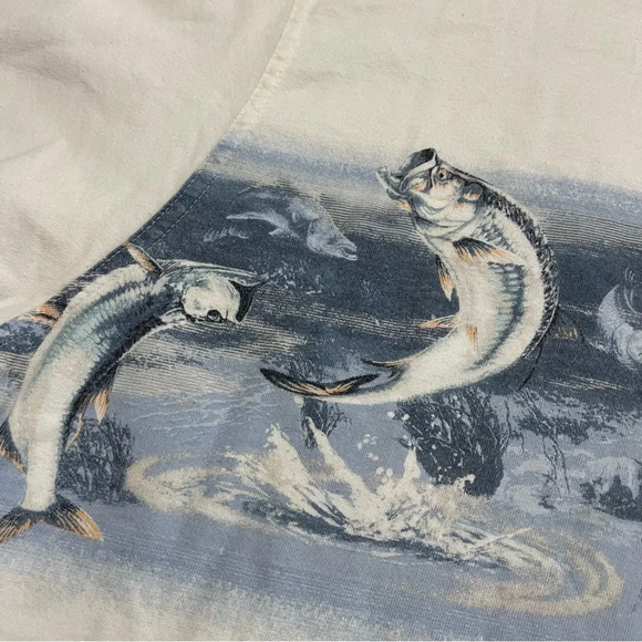 Vintage 90’s Reel Legends Fishing Shirt Size  Large button collar front back - Picture 4 of 8